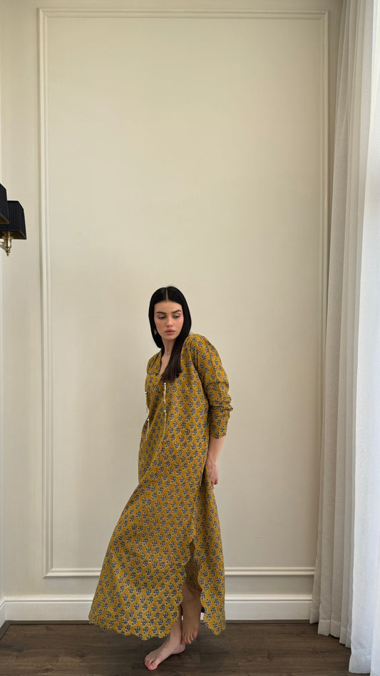 Mustard Damask